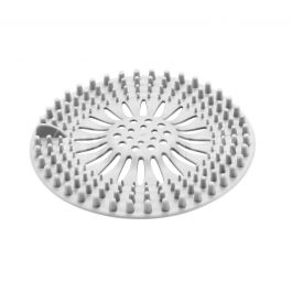 Aluvor Shower Drain Hair Catcher – Weighted Metal Bathtub Drain Strainer With Silicone Edge (4.9")