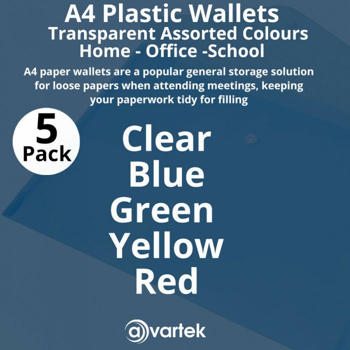 A4 Kids Document Folders 5-Pack - Cute Design, Waterproof For School - View #9