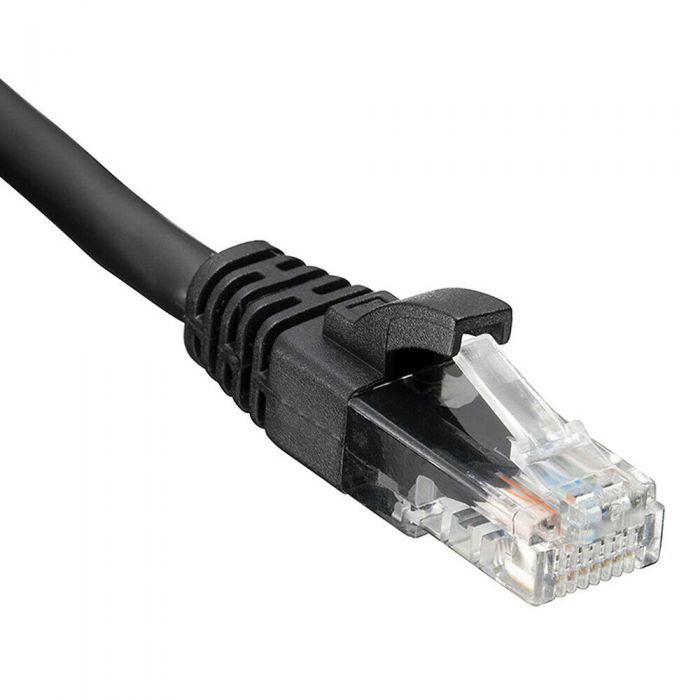 0.5m CAT5 Network LAN Cable Ethernet Patch Lead RJ45 - Black