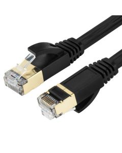 30m CAT7 High Speed Shielded Ethernet Cable 1000MHz 10Gbps  RJ45 - Black