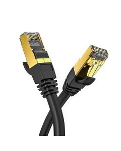 30m CAT8 High Speed Shielded Ethernet Cable 2000MHz 40Gbps  RJ45 - Black
