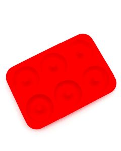 Silicone Donut Mould Donut Making Mould Bake Round Cake Mold - Red