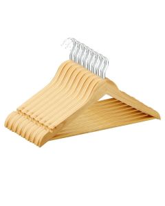 FABIOS Pack of 40 Wooden Coat Adults Clothing Hangers 