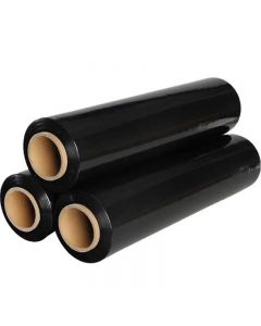 Black Strong Pallet Wrap Parcel Stretch Packaging Film - 400mm x 110m 17 Microns