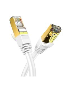 10m CAT8 High Speed Shielded Ethernet Cable 2000MHz 40Gbps  RJ45 - White