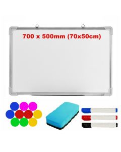 Avartek Magnetic Drywipe Whiteboard Aluminium Frame - 700 x 500mm (70 x 50cm)