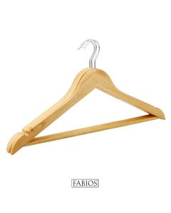 FABIOS Pack of 40 Wooden Coat Adults Clothing Hangers 