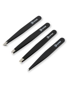 Tweezers Set Professional 4 - Piece Eyebrow Hair Beauty Pluckers Stainless Steel
