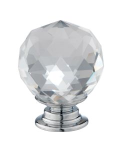 30mm Clear Crystal Diamond Glass Door Cupboard Drawer Cabinet Handle Knobs