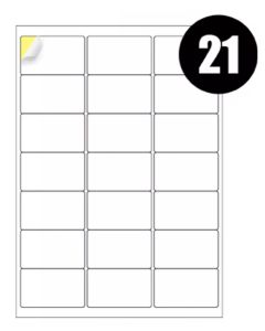 A4 Label Sheets 21 Labels Per Sheet 64 x 38mm - 100 Sheets