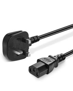 UK 3 Pin Kettle Lead Power Cable Plug Cord Adapter for TV PC Monitor Printer 