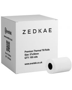 57x30mm PDQ / Credit Card Thermal Rolls (100 Per Box) - ZEDKAE