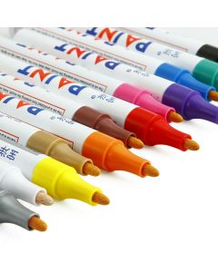 12 Acrylic Paint Marker Pen Set, Paint Pens for Rocks, Glass, Wood Plastic Stone