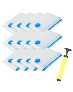 10 Vacuum Storage Bags (70 x 50cm) with Hand Pump