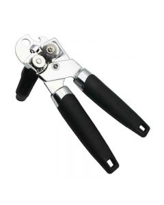 Can Opener Stainless Steel, Plastic Black, Silver