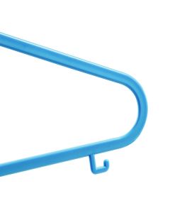 Blue Plastic Children's Clothes Hanger with Shoulder Notches - 29cm