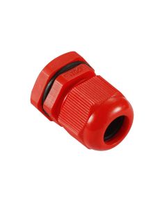 M20 IP68 Compression Cable Gland 6mm - 12mm with Locknut, Conduit Size 20mm - Red