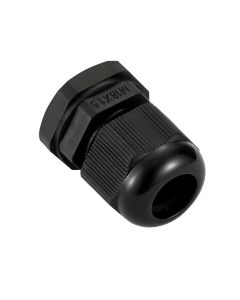 M18 IP68 Nylon Cable Gland 5mm - 10mm with Locknut, Conduit Size 9mm