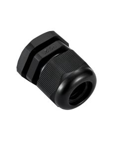 PG21 IP68 Compression Cable Gland 13mm - 18mm with Locknut, Conduit Size 28.3mm - Black