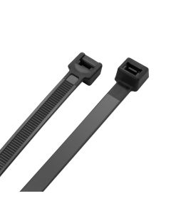 140mm x 3.6mm Strong Black Nylon Cable Tie Wraps - Pack of 100