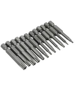  10Pcs Magnetic Torx Screwdriver Bits T5/T6/T7/T8/T9/T10/T15/T20/T25/T27/T30/T40 1/4 Inch Hex Shank Screwdriver Set for Bosch