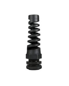 AVARTEK IP68 PG16 Nylon Spiral Gland, 10 - 14mm Cable Range - Black 
