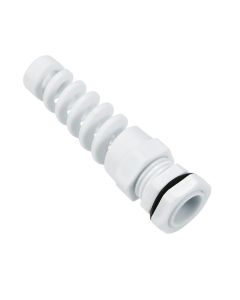 AVARTEK IP68 PG11 Nylon Spiral Gland, 5 - 10mm Cable Range - White