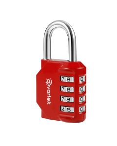 AVARTEK - All Weather Aluminium Combination Red Padlock 30mm