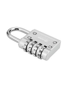 AVARTEK - Combination Combi Resettable Padlock Security 4-Digit - 40mm - SILVER