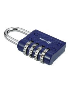 AVARTEK - Combination Combi Resettable Padlock Security 4-Digit - 40mm - BLUE