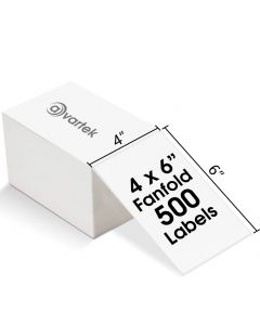 4x6" Fanfold Thermal Shipping Labels (500 Labels) - 1 Stack
