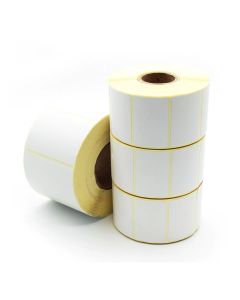 50mm x 25mm 2x1 inch White Thermal Direct 76mm Core Printer Labels 1000 Per Roll