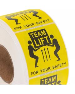 Team Lift Packaging Sticker Heavy Shipping Labels Sticker Adhesives