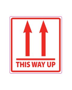 This Way Up Printed Parcel Labels - Postage Stickers - Permanent Self Adhesive