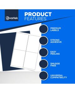 A4 Label Sheets 40 Labels Per Sheet 52.5 x 29.7mm - 100 Sheets