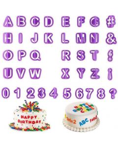 40 Plastic Alphabet Letter Number Mold DIY Fondant Cake Cutter Moulds Decor