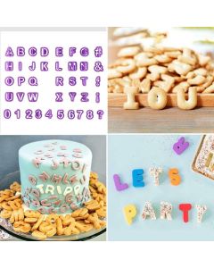 40 Plastic Alphabet Letter Number Mold DIY Fondant Cake Cutter Moulds Decor