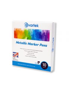 10 Metallic Marker Pens Art Paint Bold Colours 