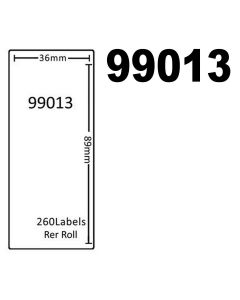 Dymo 99013 / S0722410 Compatible Labels, 89mm x 36mm, 260 Labels, Clear, Permanent