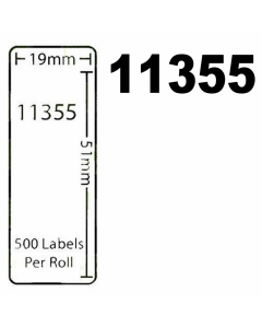 Dymo 11355 / S0722550 Compatible Labels, 19mm x 51mm, 500 Labels, White, Permanent