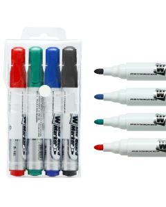 AVARTEK Whiteboard Drywipe Marker Pens Assorted Pack of 4