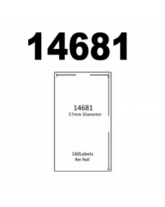 Dymo 14681 / S0719250 Compatible Labels, 57mm Diameter, 160 Labels, White, Permanent