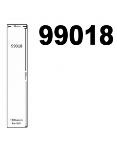 Dymo 99018 / S0722470 Compatible Labels, 190mm x 38mm, 110 Labels, White, Permanent