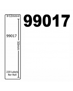 Dymo 99017 / S0722460 Compatible Labels, 50mm x 12mm, 220 Labels, White, Permanent