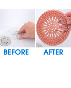 Hair Trap Shower Bath Plug Hole Waste Catcher Stopper Drain Sink Strainer Filter - Grey