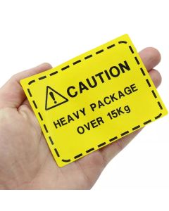Caution Heavy Package Over 15kg Labels. Ideal for Amazon FBA / Warehouse
