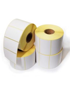 50mm x 25mm 2x1 inch White Thermal Direct 44mm Core Printer Labels 1000 Per Roll