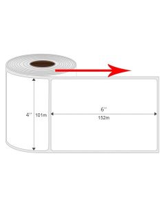 4x6" (100mm x 150mm) 1000 Labels Per Roll White Direct Shipping Thermal Labels
