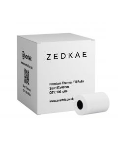 57mm x 40mm Thermal (Box of 100) Card Machine Paper PDQ Rolls