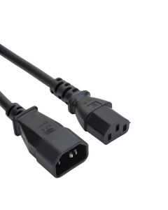 5m Long Power Extension Cable Male to Female Cord C13 C14 IEC Kettle Lead Black